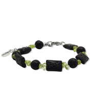 Pulsera de lava y chips de olivina, otra vista